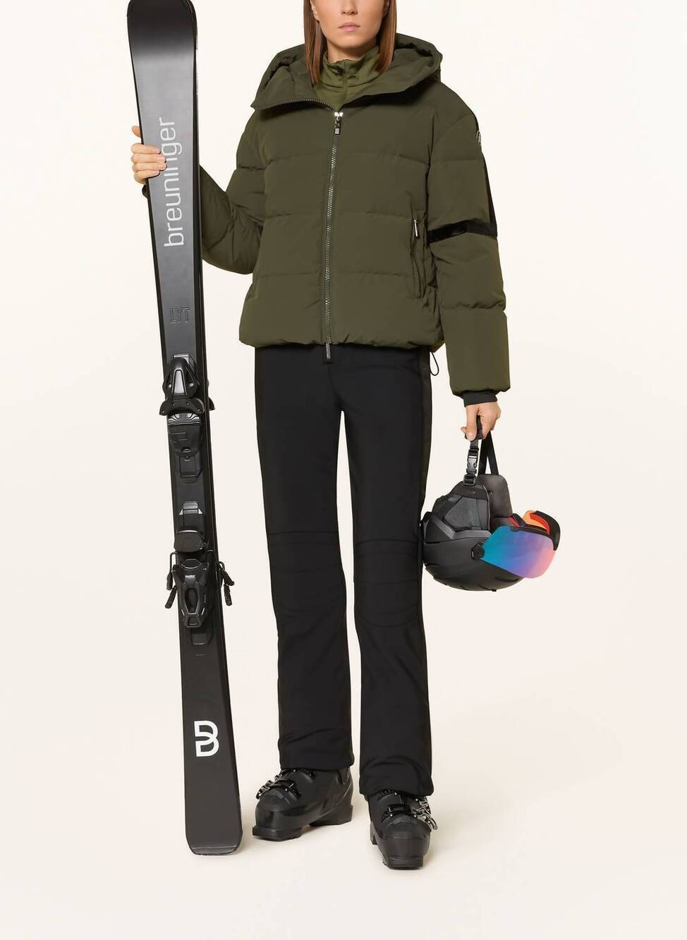 NEW FUSALP barsy ii long sleeve ski jacket in moss green/noir